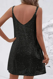 Scarlett | Women's Sleeveless Sequin Mini Evening Gown V-Neck Party Dress 8
