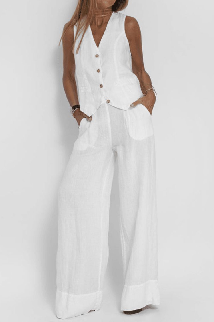 Scarlett | Women's Sleeveless Wide-Leg Two-Piece Set 2