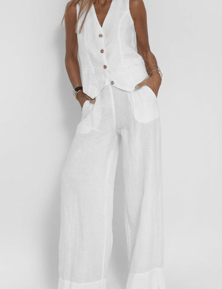 Scarlett | Women's Sleeveless Wide-Leg Two-Piece Set 2