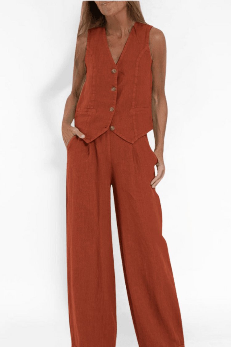 Scarlett | Women's Sleeveless Wide-Leg Two-Piece Set 4