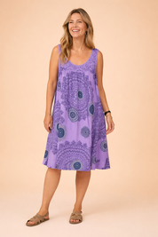 Sleeveless Summer Dress for Women Plus Size Stylish Patterned Sundress 1