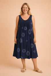 Sleeveless Summer Dress for Women Plus Size Stylish Patterned Sundress 3