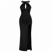 Sophia Wentworth | Rhinestone Halter Midi Dress For Women 1