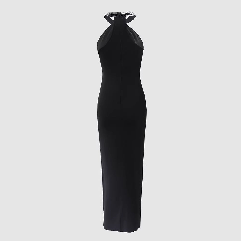 Sophia Wentworth | Rhinestone Halter Midi Dress For Women 2