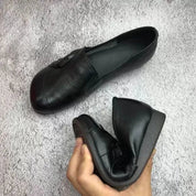 Sophia | Women's Comfort Leather Slip-On Arch Support Wedge Flats 1