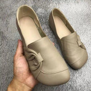 Sophia | Women's Comfort Leather Slip-On Arch Support Wedge Flats 3