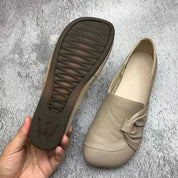Sophia | Women's Comfort Leather Slip-On Arch Support Wedge Flats 4