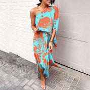 Sophia | Women's One-Shoulder Floral Maxi Summer Dress Jumpsuit 6