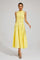 Sophia | Women's Sleeveless Cutwork Lace-Panel Midi Wedding Guest Dress 0