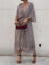 Victoria | Women's Chiffon Belted Deep V Neck Dress Flowy Midi 3