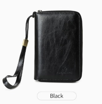 Samira | RFID-blocking Passport Holder Travel Wallet with Wrist Strap