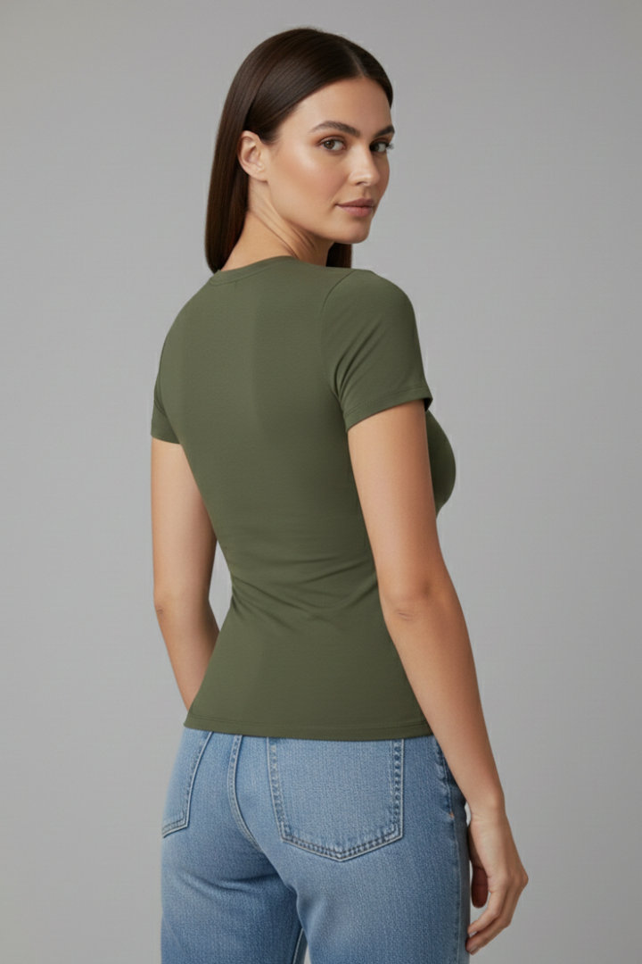 Women’s Casual Round Neck Short Sleeve T-Shirt for Everyday Wear 8