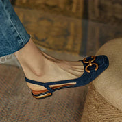 Women's Elegant Slingback Flat Shoes with Arch Support 0