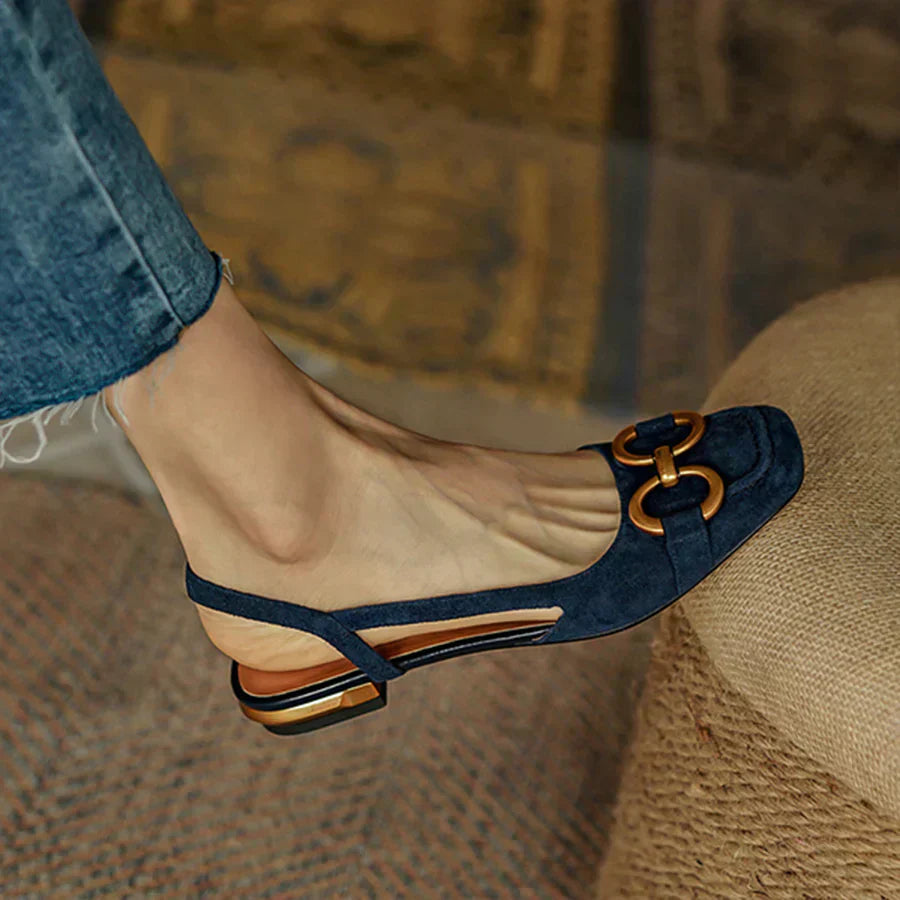 Women's Elegant Slingback Flat Shoes with Arch Support 0