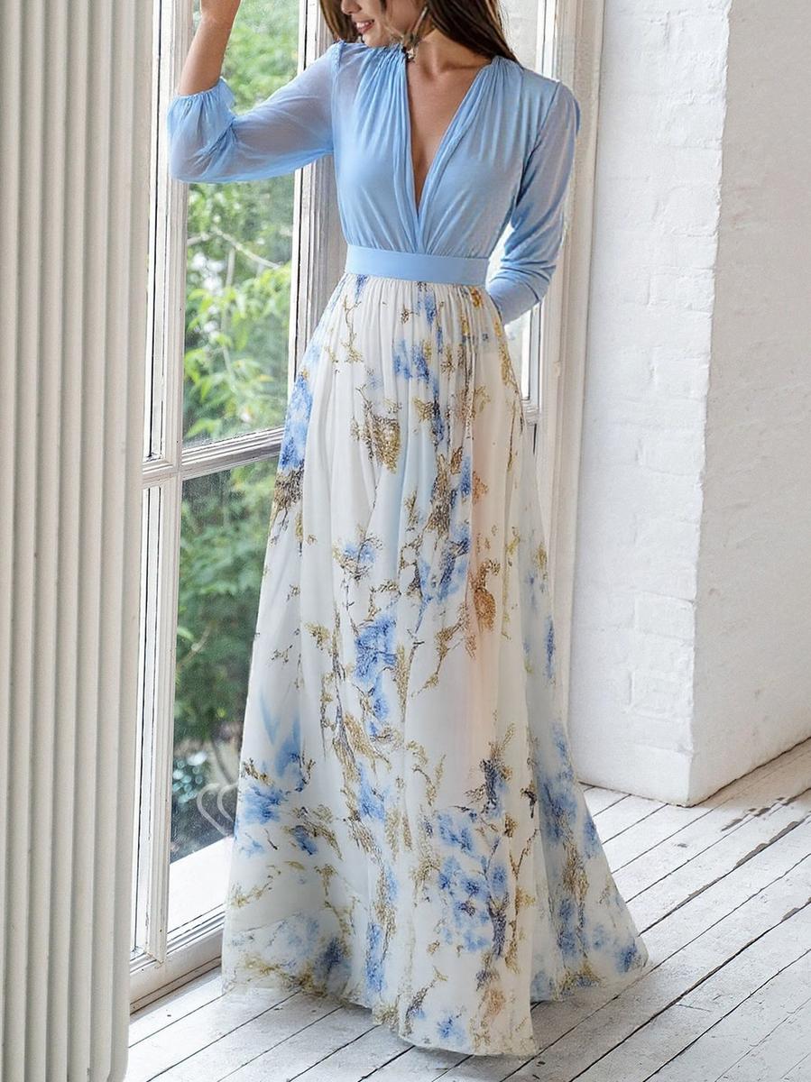 Women's Floral Maxi Dress - Elegant Summer Dresses for Casual Outings 2