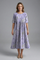 Women’s Floral Midi Dress with Round Neck and Flared Skirt 4