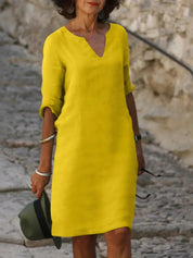 Women's Formal Dress - Elegant V-Neck Summer Dress for Special Events and Everyday Wear 7