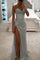 Women's Formal Dress, Elegant Slim Fit Maxi Dress with Sequin Details for Evening Celebrations 2
