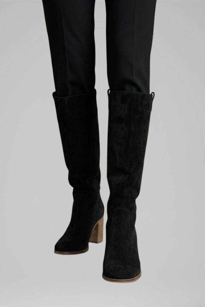 Women's Knee-High Boots with Block Heel for Fall Fashion 0