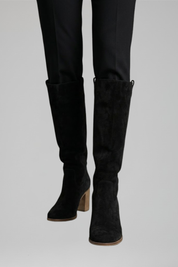 Women's Knee-High Boots with Block Heel for Fall Fashion 0