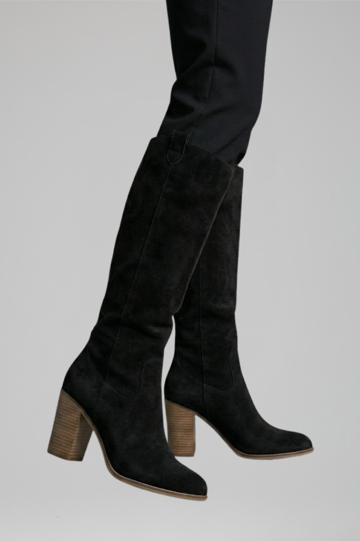 Women's Knee-High Boots with Block Heel for Fall Fashion 3