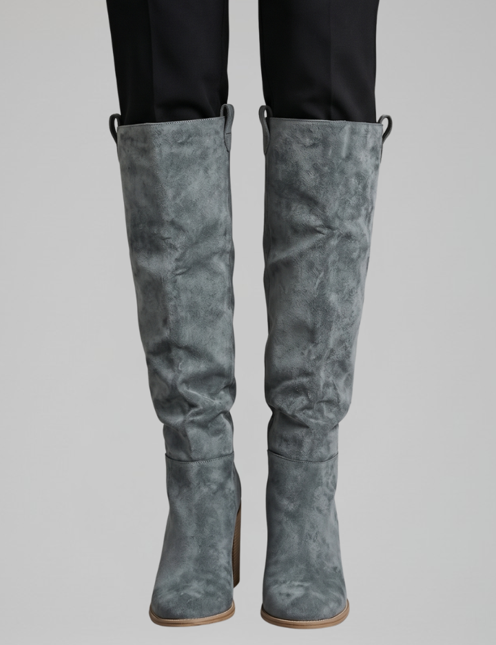 Women's Knee-High Boots with Block Heel for Fall Fashion 6