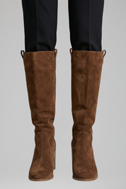 Women's Knee-High Boots with Block Heel for Fall Fashion 7