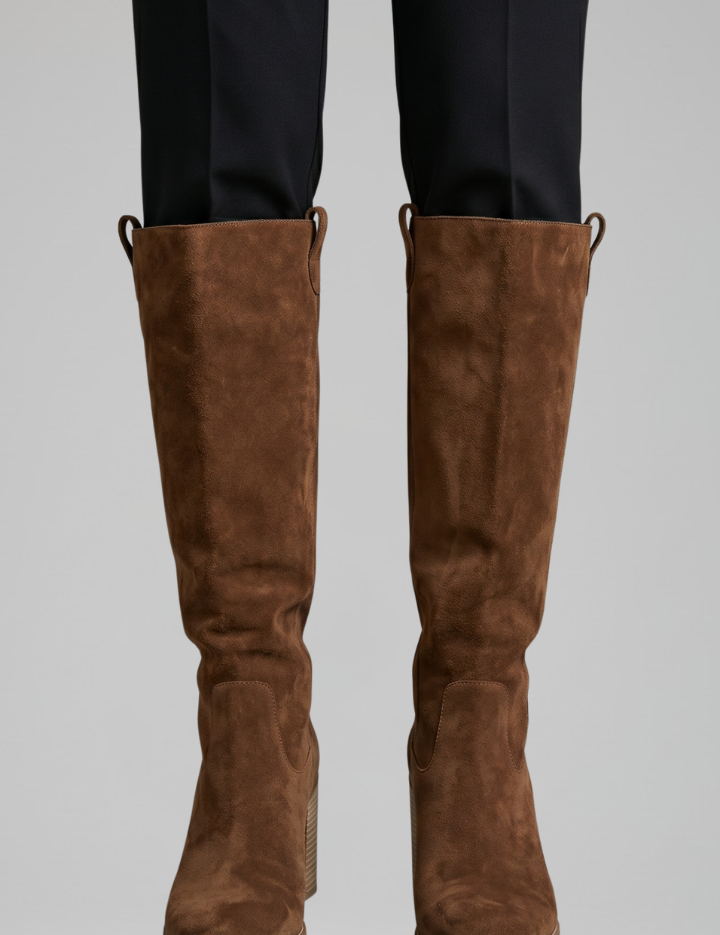 Women's Knee-High Boots with Block Heel for Fall Fashion 7