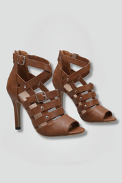 Women's Orthopedic Arch Support High Heel Sandals with Open Toe and Zipper Closure 1