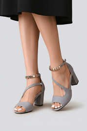 Women's Orthopedic Block Heel Sandals with Arch Support and Crisscross Straps for Comfort 6