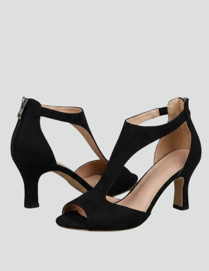 Women's Orthopedic Block Heel Sandals with Arch Support and Cutout Design for All-Day Comfort 1