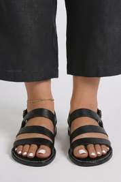 Women's Orthopedic Flat Sandals with Arch Support and Secure Back Strap for Summer Comfort 0