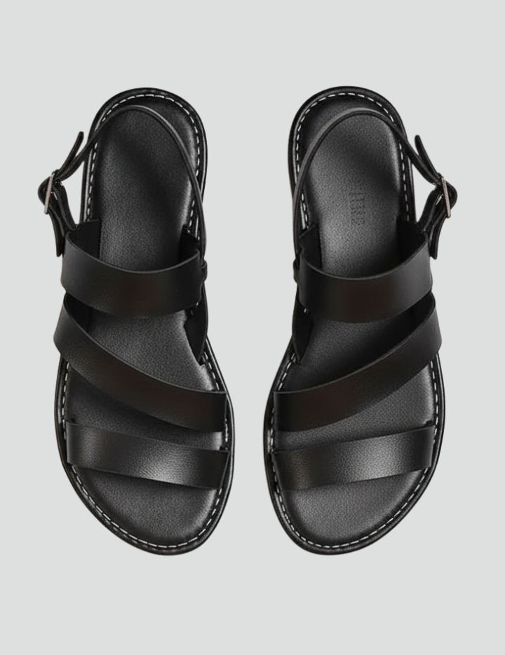 Women's Orthopedic Flat Sandals with Arch Support and Secure Back Strap for Summer Comfort 1