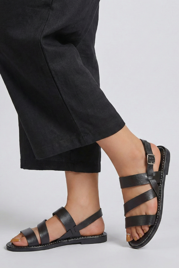 Women's Orthopedic Flat Sandals with Arch Support and Secure Back Strap for Summer Comfort 2