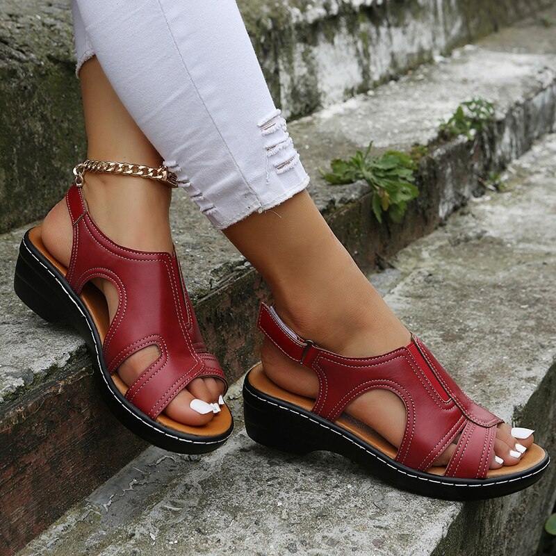 Women's Orthopedic Low Heel Walking Sandals with Arch Support for Comfortable Everyday Wear 7