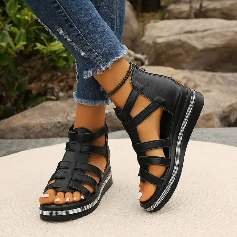 Women's Orthopedic Platform Gladiator Sandals with Arch Support for Comfortable All-Day Wear 0