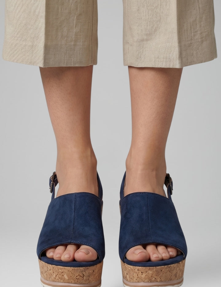 Women's Orthopedic Platform Sandals with Arch Support and Adjustable Buckle Straps 6