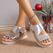 Women's Orthopedic Platform Sandals with Arch Support and Secure Ankle Strap 4