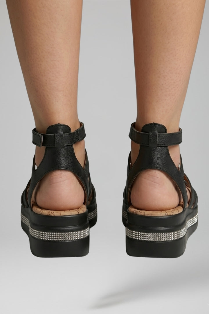 Women's Orthopedic Sandals with Adjustable Arch Support and Rhinestone Detail 4