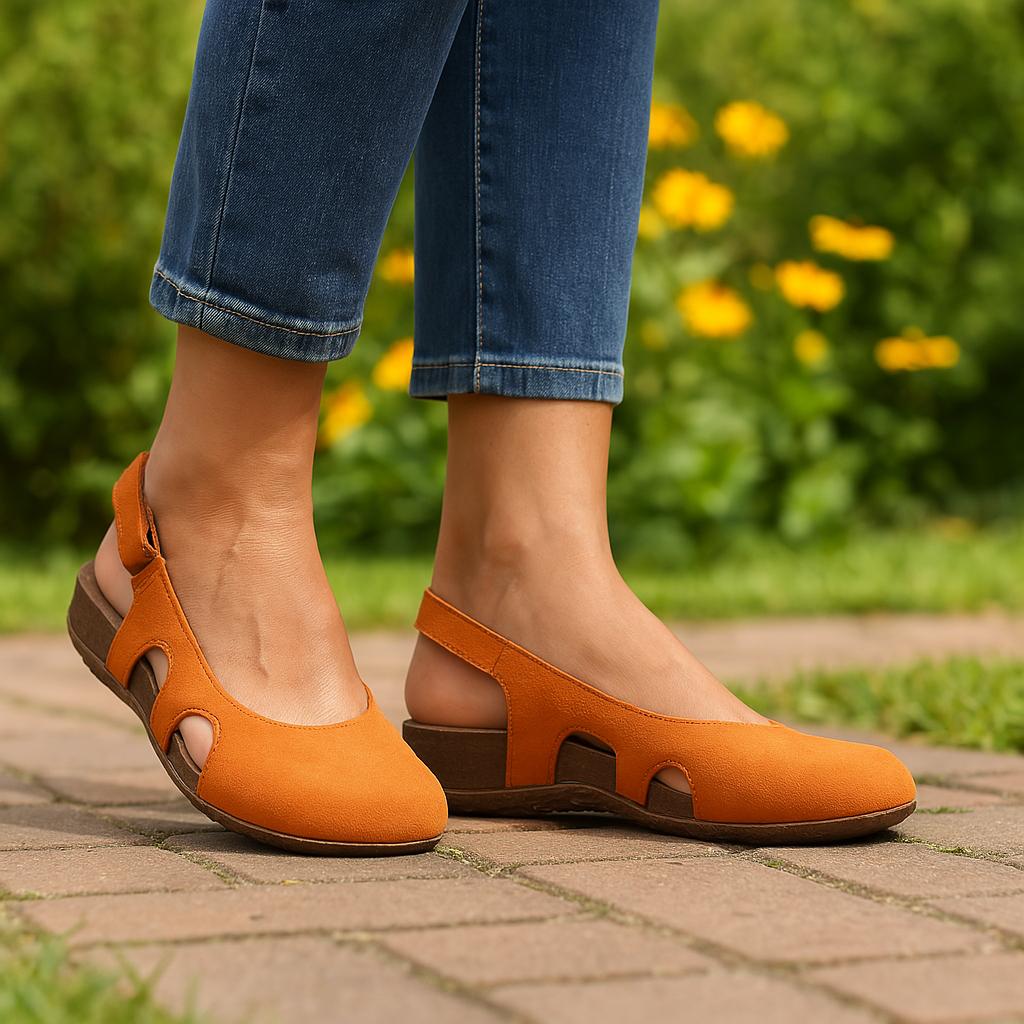 Women's Orthopedic Slingback Flat Shoes with Arch Support for Comfortable Everyday Wear 2