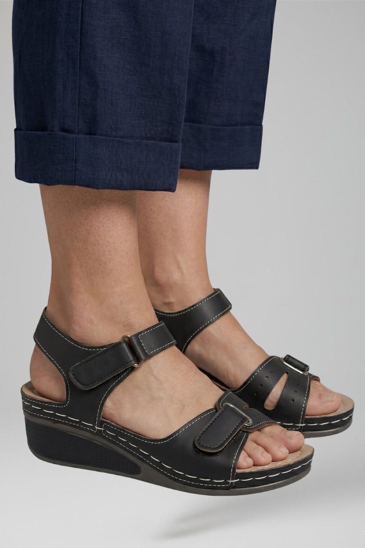 Women's Orthopedic Wedge Sandals with Adjustable Strap and Arch Support for Comfort 3