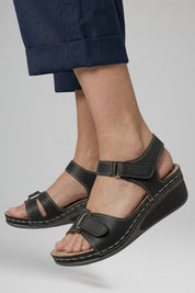 Women's Orthopedic Wedge Sandals with Adjustable Strap and Arch Support for Comfort 4