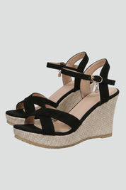 Women's Orthopedic Wedge Sandals with Arch Support and Adjustable Buckle Strap for Comfortable Summer Wear 1