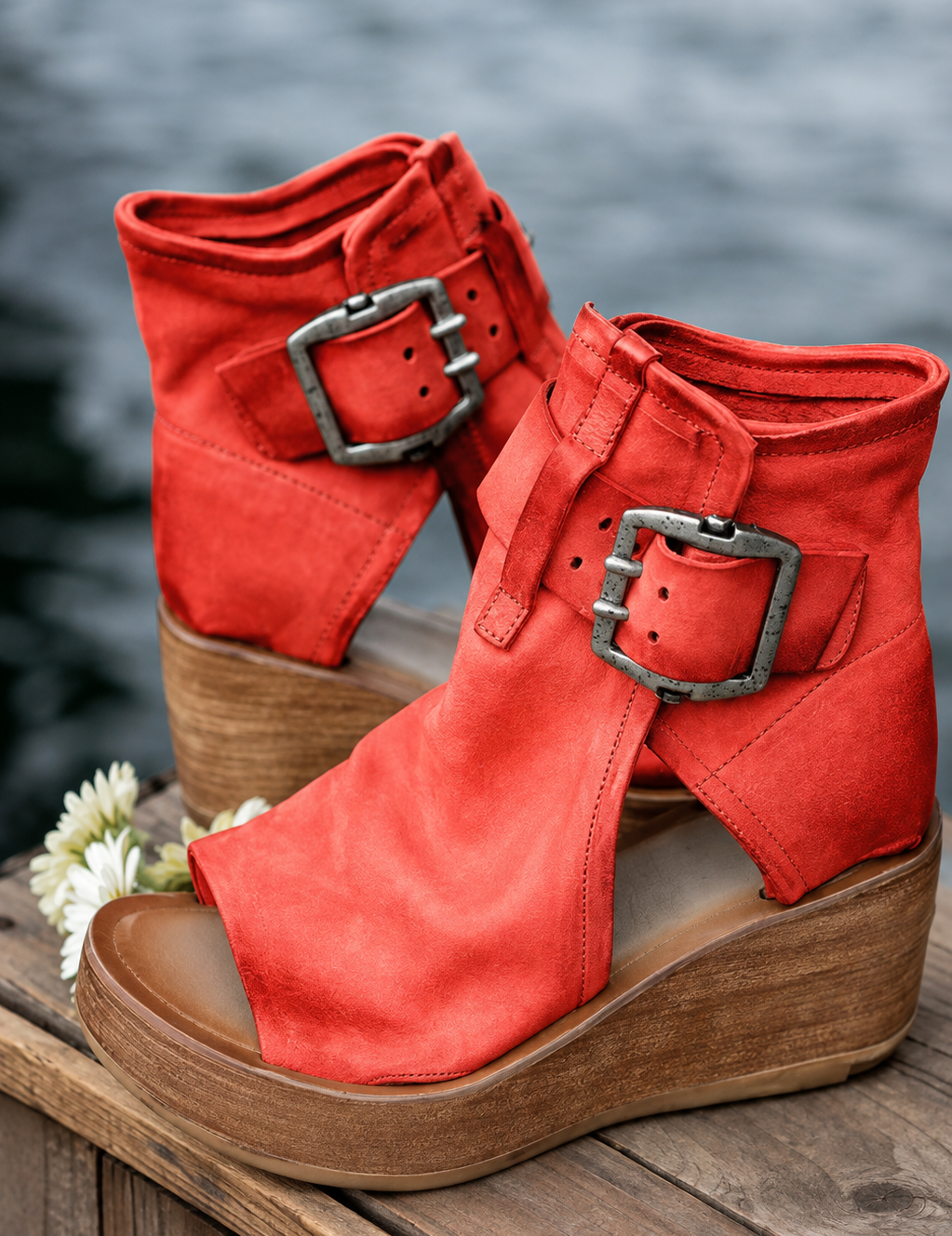 Women's Orthopedic Wedge Sandals with Arch Support and Adjustable Buckle for Comfortable Everyday Wear 1