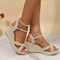 Women's Orthopedic Wedge Sandals with Arch Support and Adjustable Strap 2