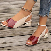 Women's Sandals with Arch Support - Elegant Low Heel Slingback Design for All-Day Comfort 1
