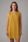 Women’s Sleeveless V-Neck Beach Dress with Button Placket Above Knee 7