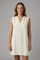 Women’s Sleeveless V-Neck Beach Dress with Button Placket Above Knee 8