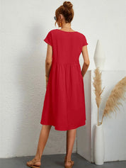 Women's Summer Dress with Pockets - Casual Lightweight White Maxi Dress for Effortless Style 2