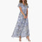 Women's Summer Midi Dress - Elegant Round Neck Casual Dress for Weddings and Events 1